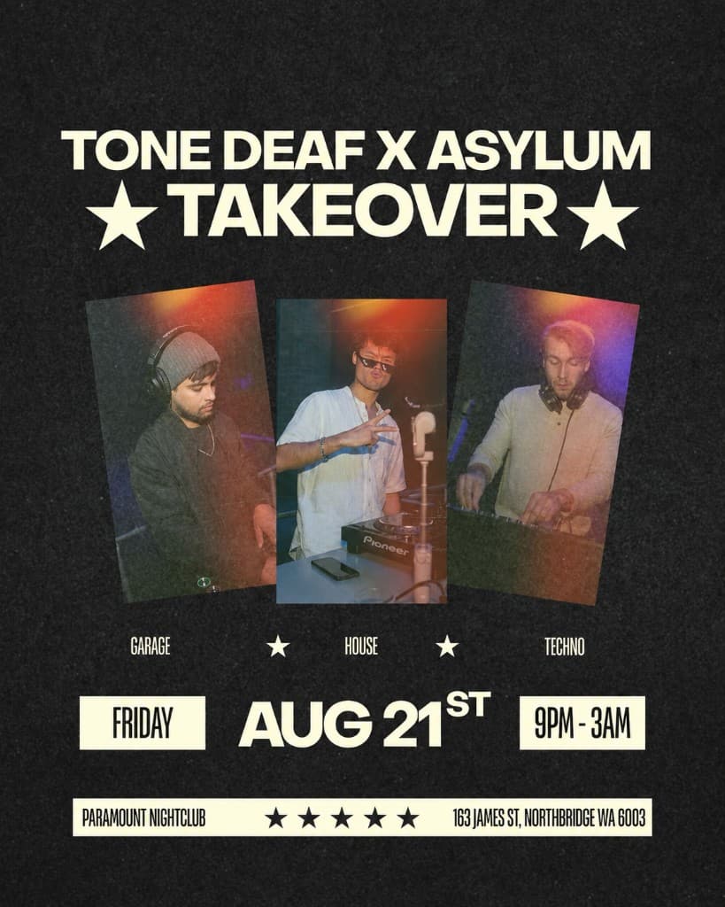 Tonedeaf x Asylum Takeover poster